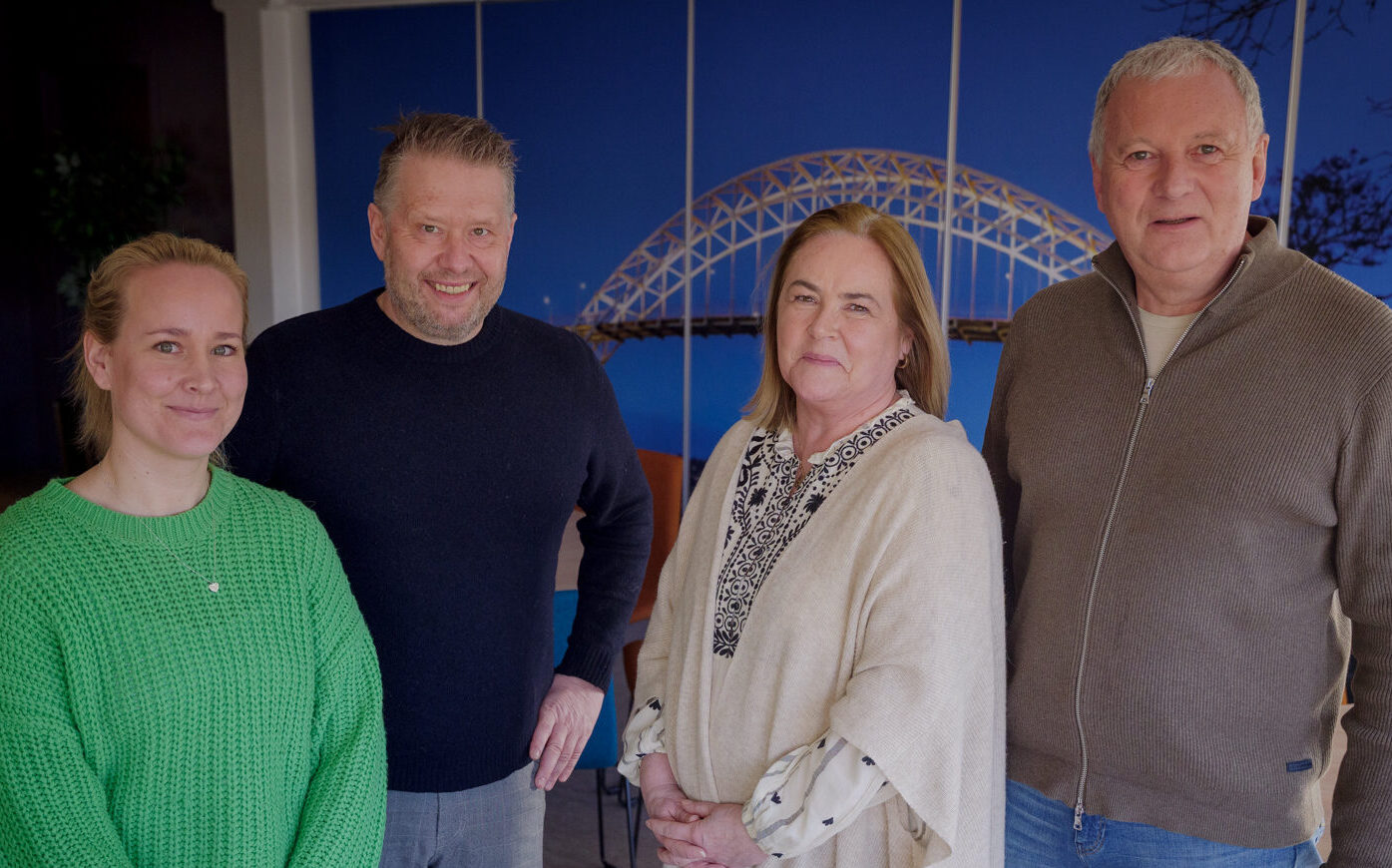 Ledergruppa med Ida, Atle, Elin og Øyvind (nå pensjonist)